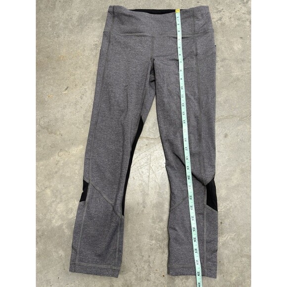Lululemon Pace Rival Crop 22" Leggings Womens Gray Side Pockets. Sz 4 - Picture 8 of 16